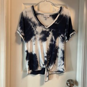 Veronica M, XS, Navy and White tie-die